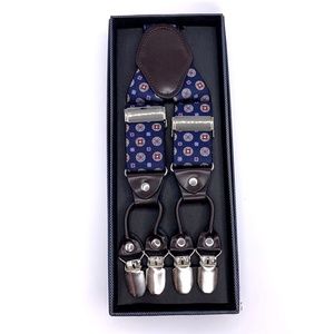 Suspenders Men's Blue Geometric Pattern